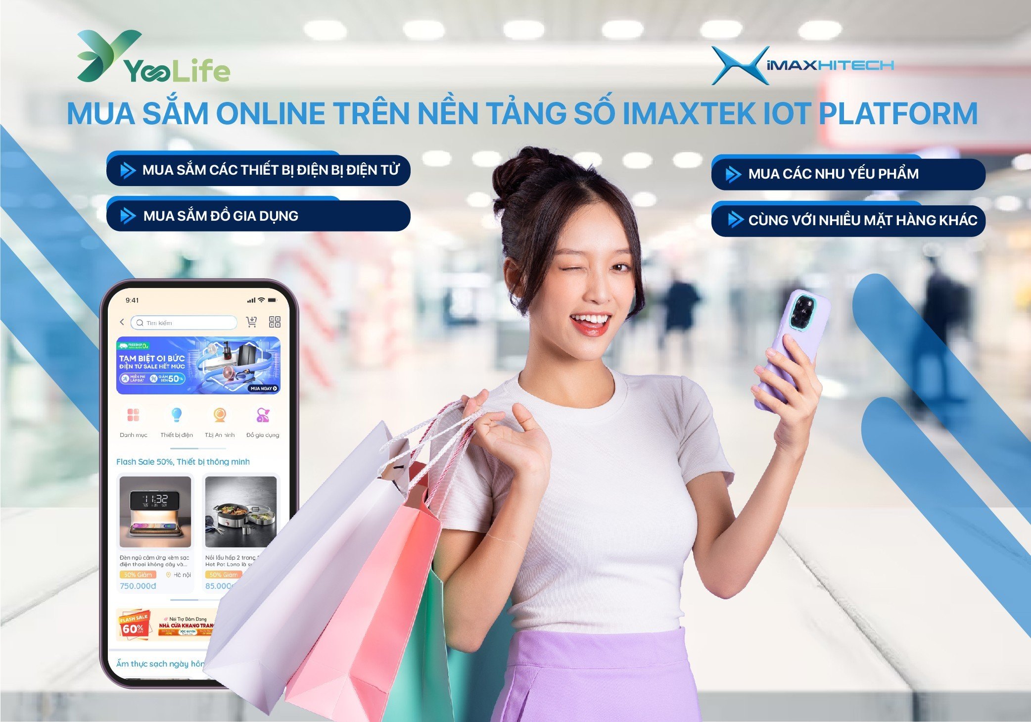 Mua sắm online trên nền tảng số YOOLIFE IOT PLATFORM