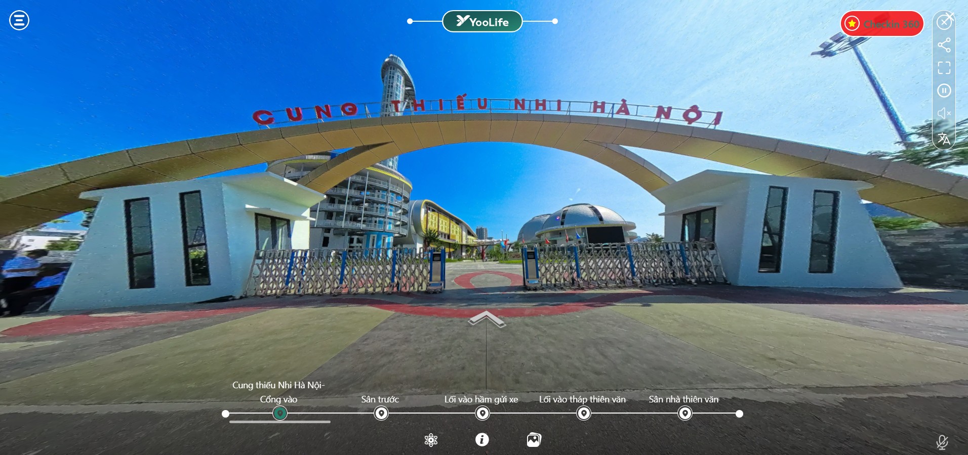 Khám phá toàn bộ không gian dưới dạng VR360