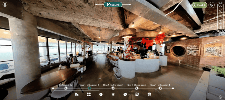 Khám phá không gianThe Sipping Bar Waterfront bằng công nghệ VR360