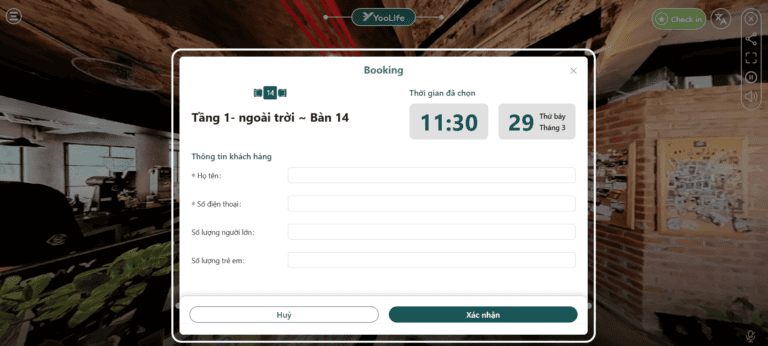 Lựa chọn khung giờ, thời gian phù hợp ngay trên APP YooLife