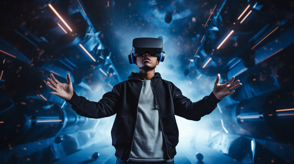 Game thực tế ảo là loại trò chơi ứng dụng công nghệ VR để đưa người chơi đắm chìm hoàn toàn vào không gian ảo