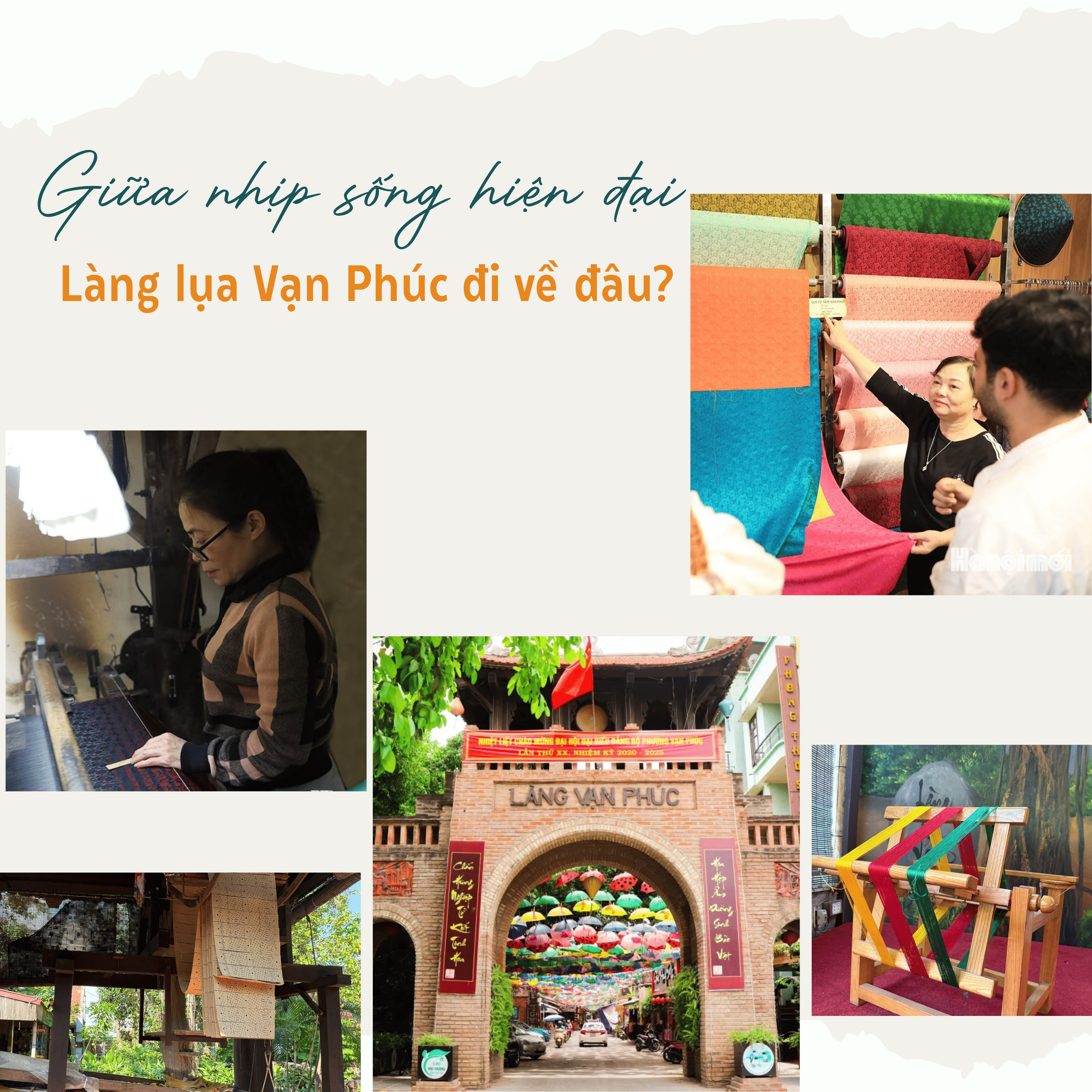 bà Trần Thị Ngọc Lan, Phó Chủ tịch Hiệp hội Làng nghề dệt lụa Vạn Phúc,