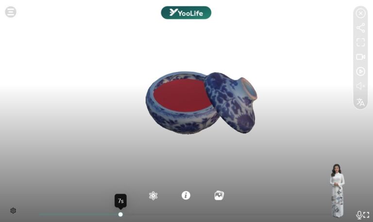 Người dùng có thể zoom cận từng hộp mực, quan sát kết cấu đặc sánh, độ ánh của Chu Sa khi tiếp xúc với giấy