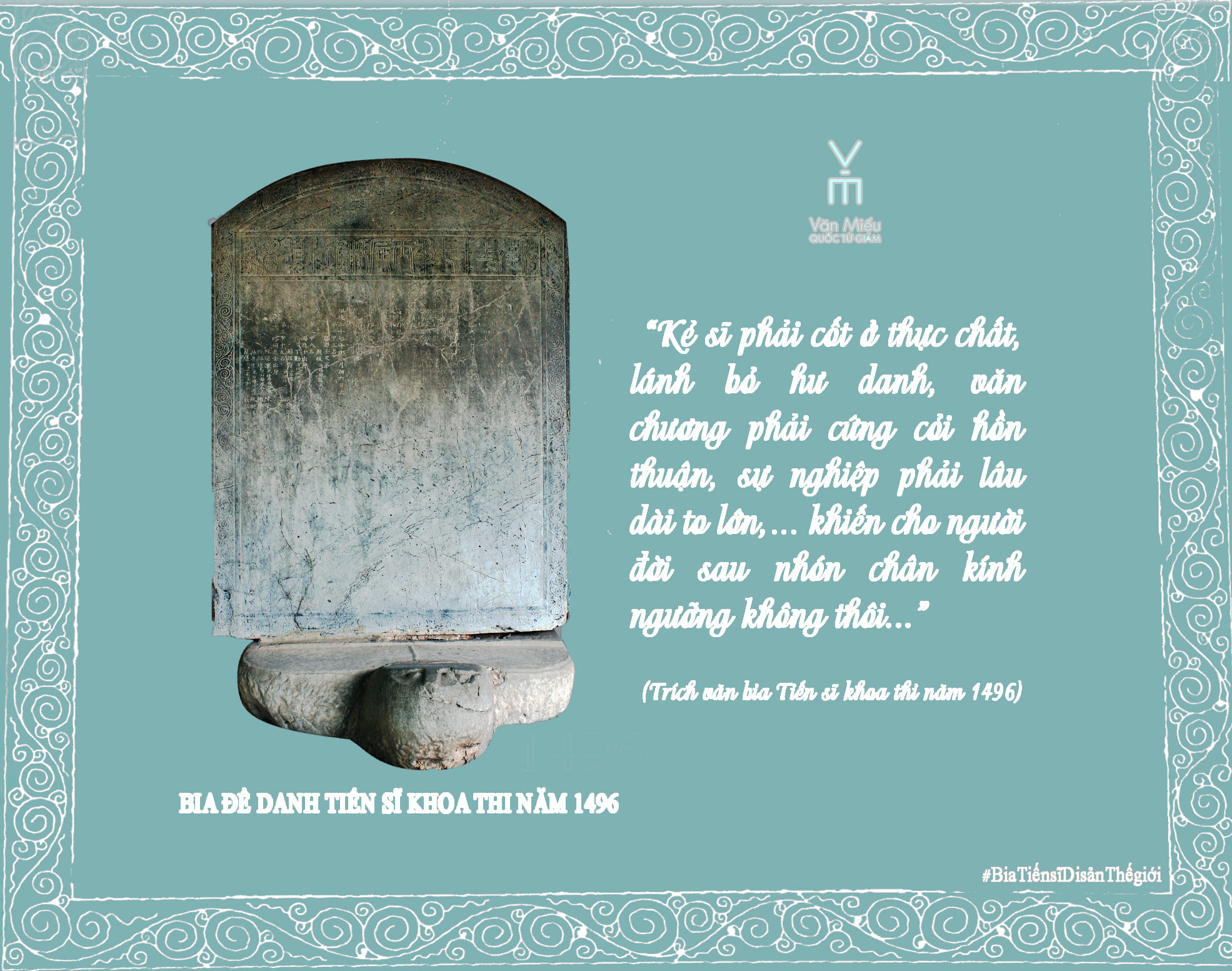 Bia đề danh Tiến sĩ khoa Bính Thìn