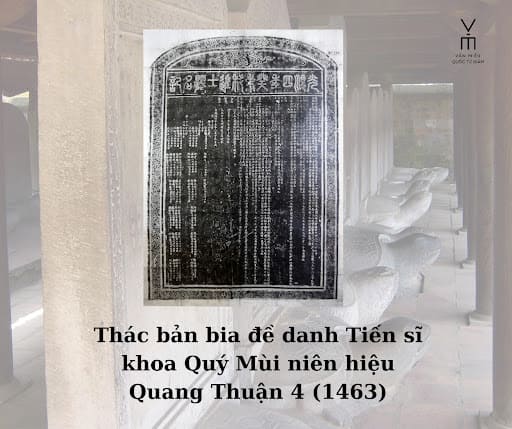 Bia đề danh tiến sĩ khoa quý mùi 1463