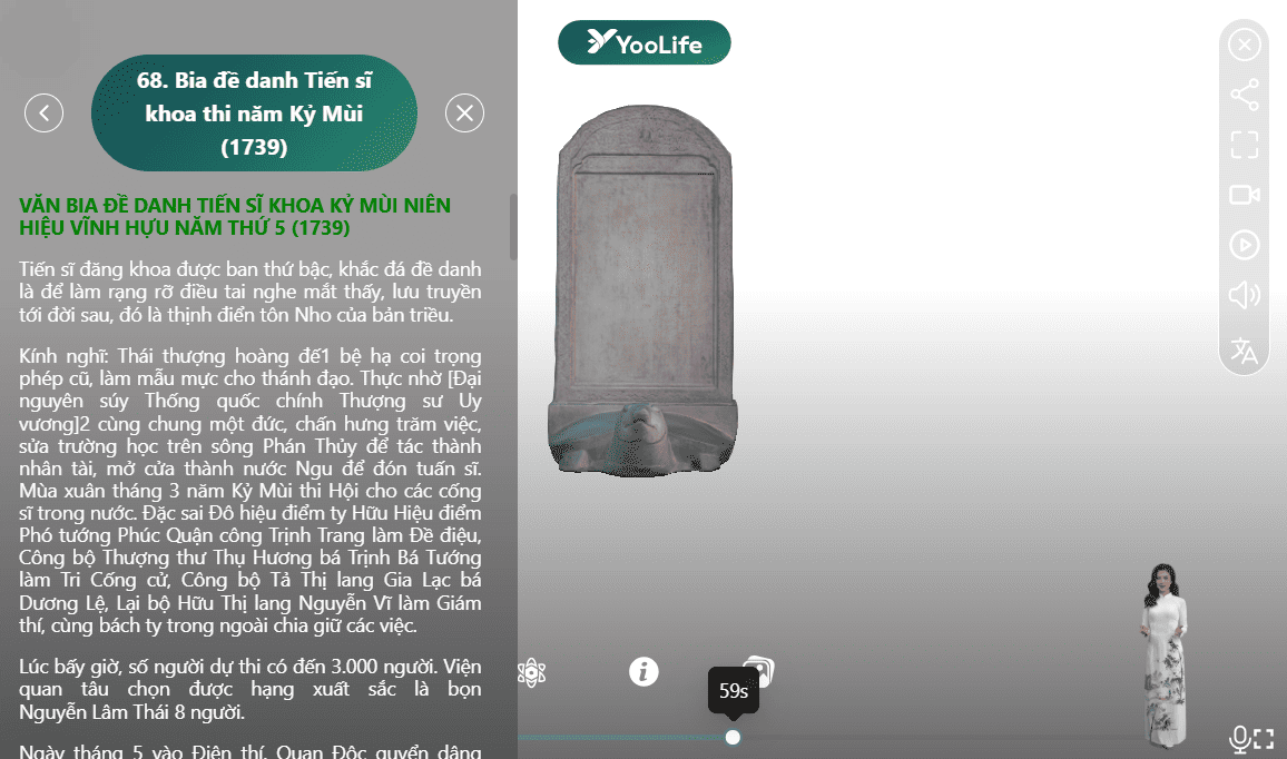Khám phá bia tiến sĩ số qua hình ảnh 360 chân thực