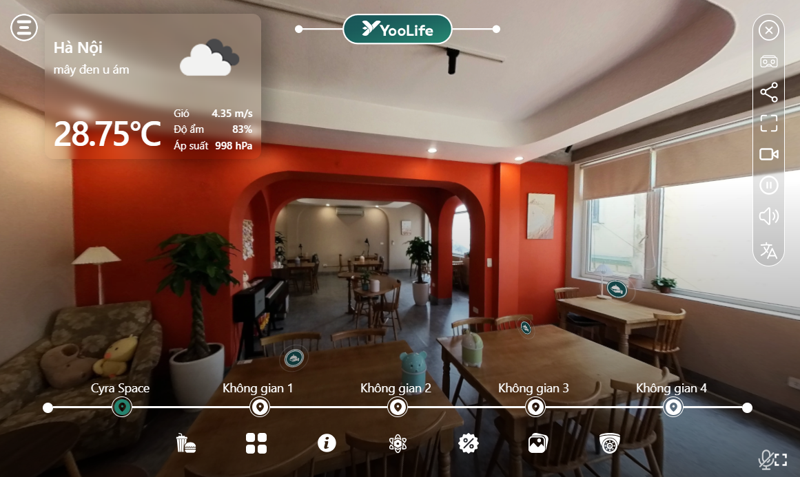Giải pháp sử dụng cộng VR, 3D tái hiện toàn bộ quán trên không gian số một cách sống động