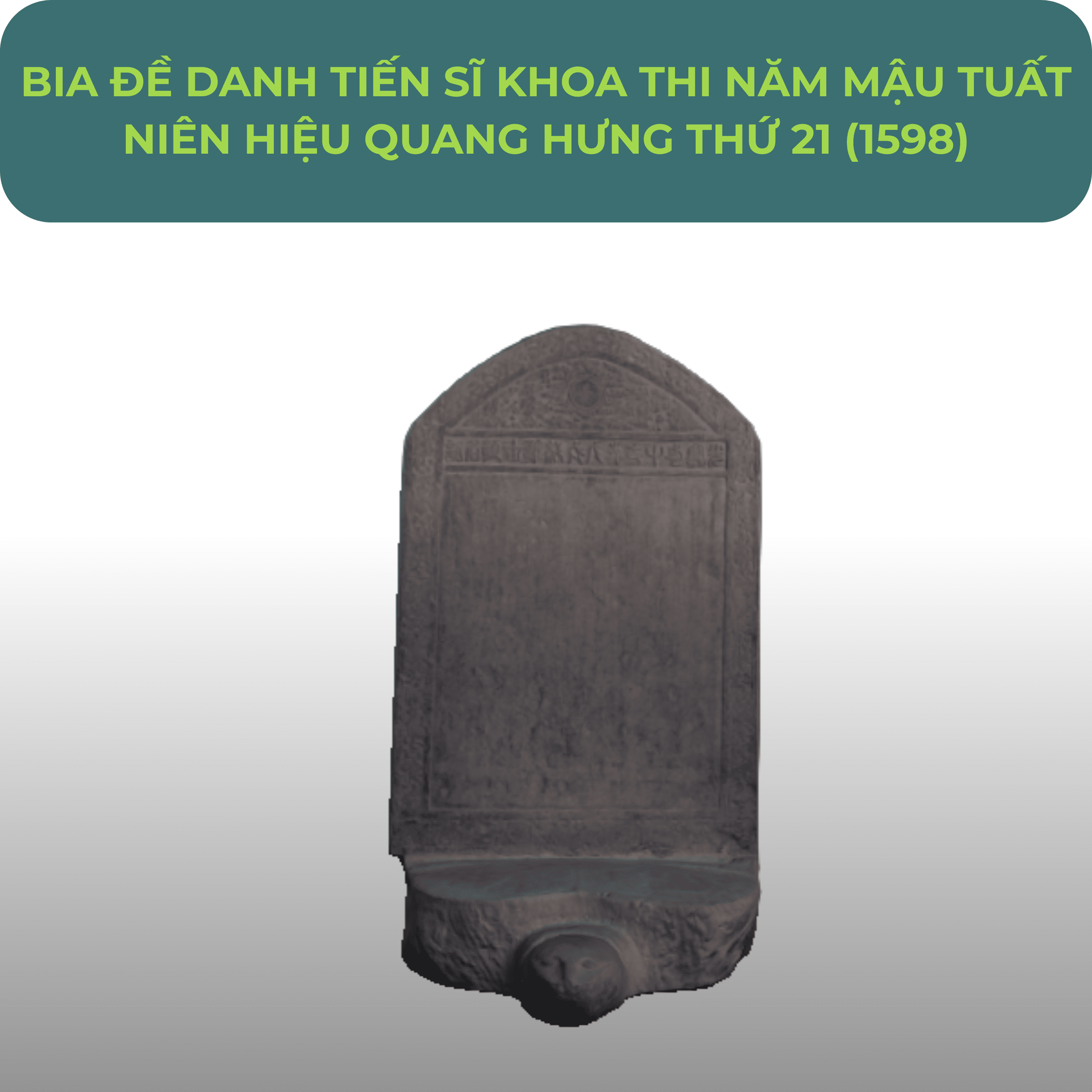 Bia đề danh Tiến sĩ khoa thi Mậu Tuất 1598