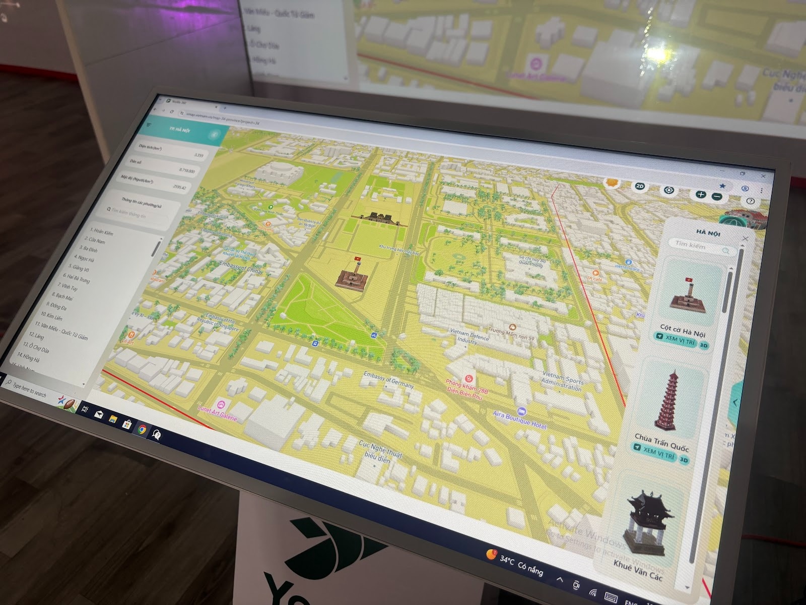 Chế độ 3D/VR360 cho phép người dùng khám phá các tỉnh thành theo cách thú vị, mới mẻ hơn