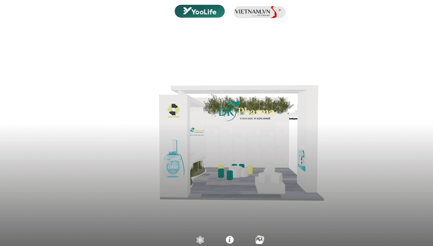 Gian hàng DK Pharma trên YooLife được tái hiện bằng công nghệ 3D hiện đại