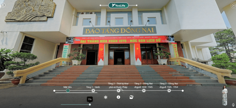 du khách có thể di chuyển tự do trong không gian VR360 của bảo tàng, quan sát từng hiện vật từ mọi góc nhìn