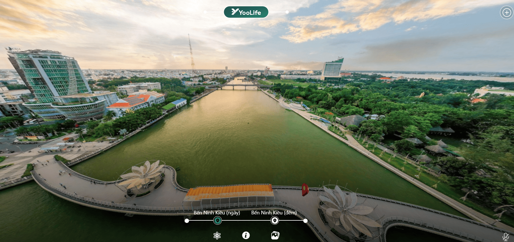 Ngắm trọn khung cảnh bến Ninh Kiều qua VR360