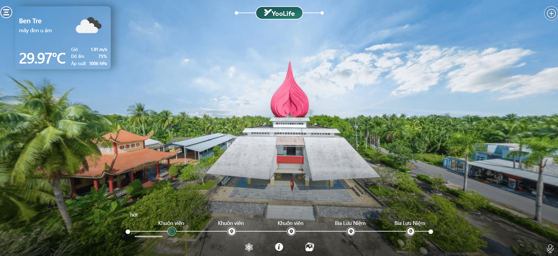công nghệ VR360, du khách có thể dễ dàng khám phá toàn cảnh khu di tích chỉ bằng vài thao tác đơn giản trên máy tính