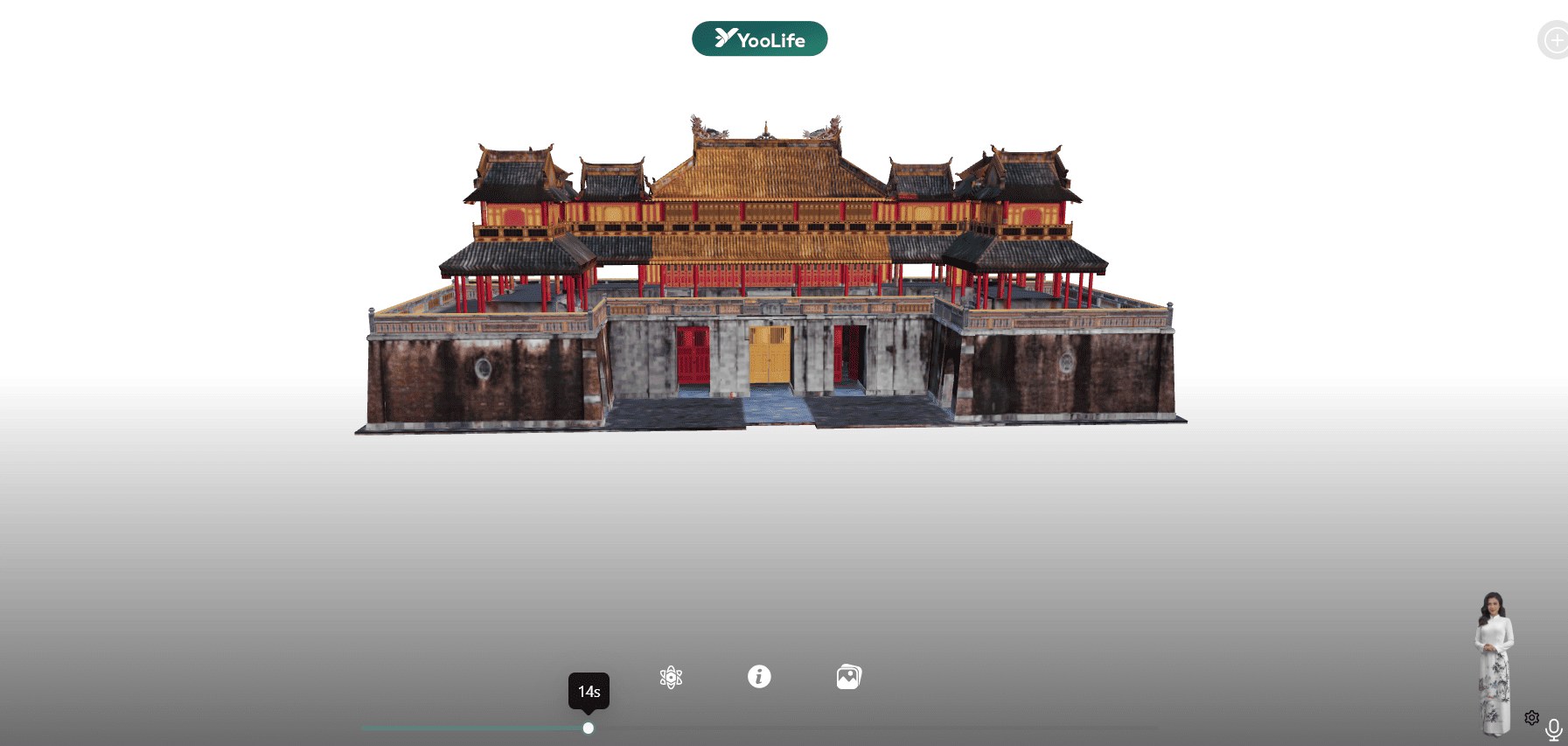 Công nghệ thực tế ảo VR360, người dùng có cảm giác như đang đứng ngay trước cổng Ngọ Môn Huế