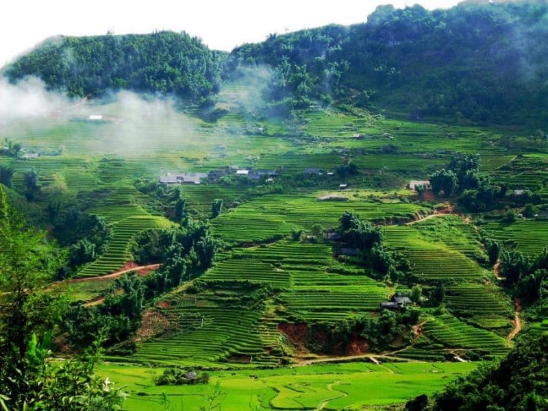 Núi rừng trùng điệp và “thảo nguyên” xanh mướt