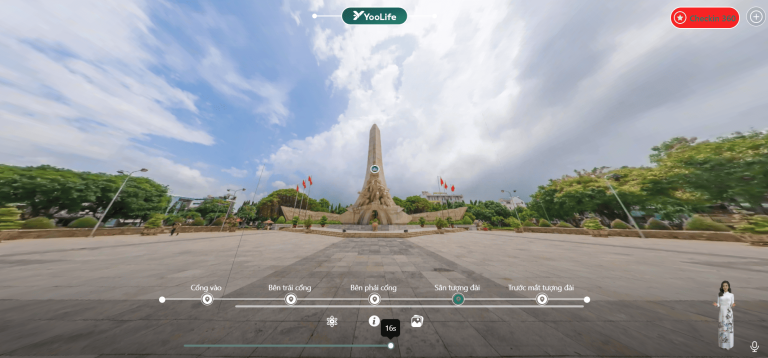Người dùng có thể di chuyển tự do trong khu di tích số, quan sát các hiện vật và kiến trúc từ mọi góc độ