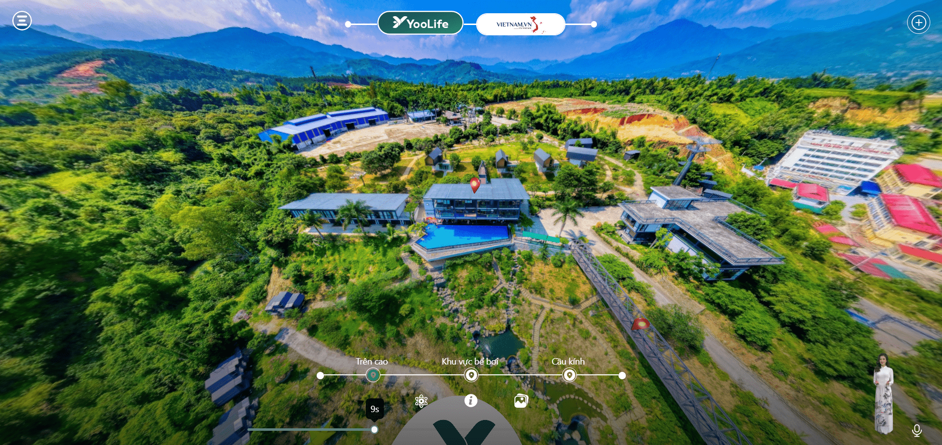 Toàn cảnh không gian Dragonfly Resort trên nền tảng số YooLife