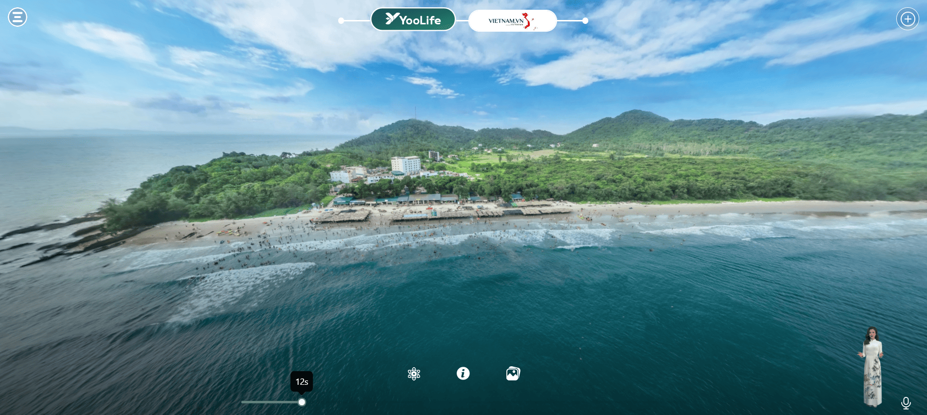 Khám bãi tắm Vàn Chày Cô Tô trên không gian số YooLife