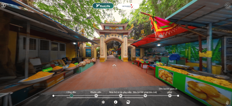 Khám phá đền Bà Đế trên không gian số YooLife