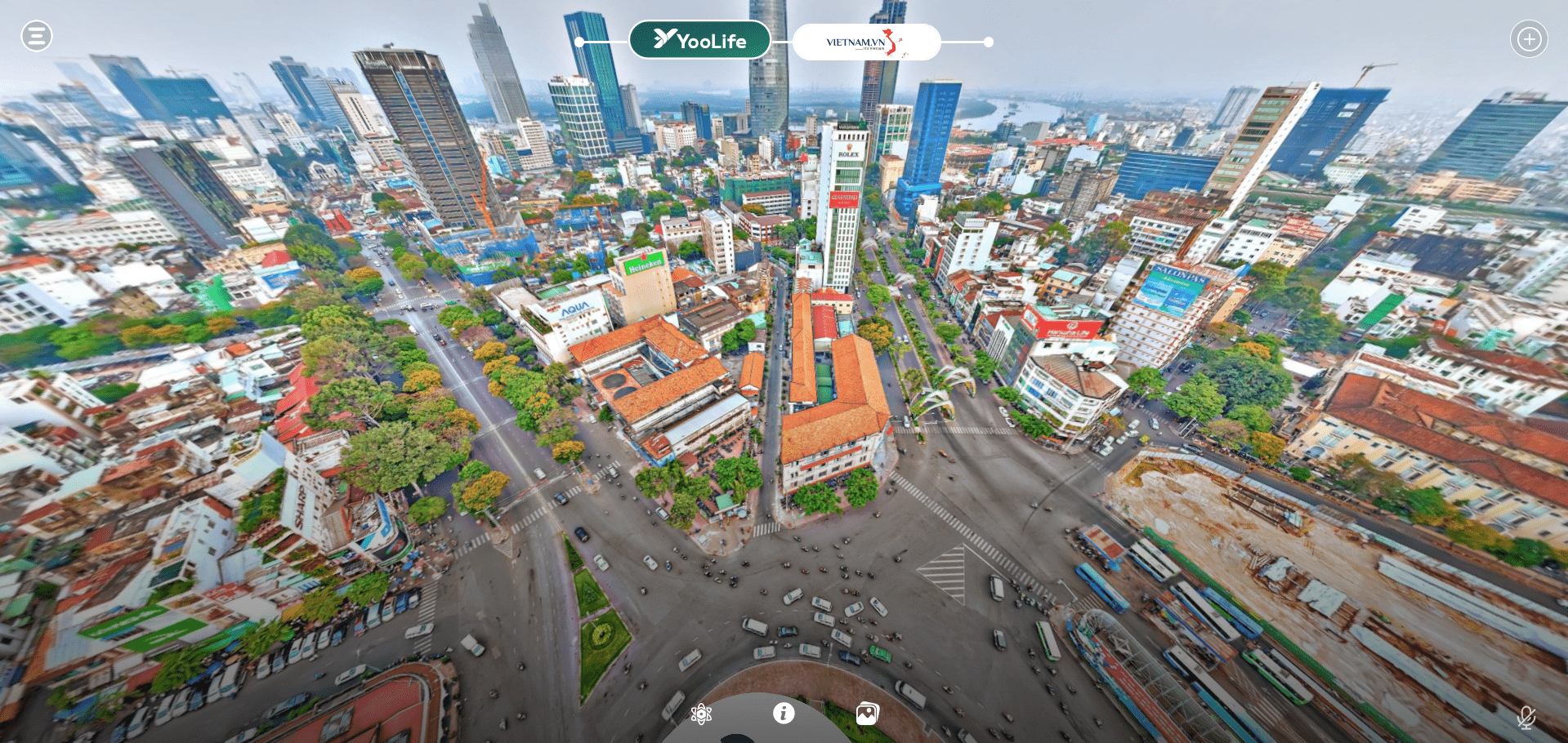 Trải nghiệm du lịch và hoạt động quanh vòng xoay Bến Thành trên không gian số