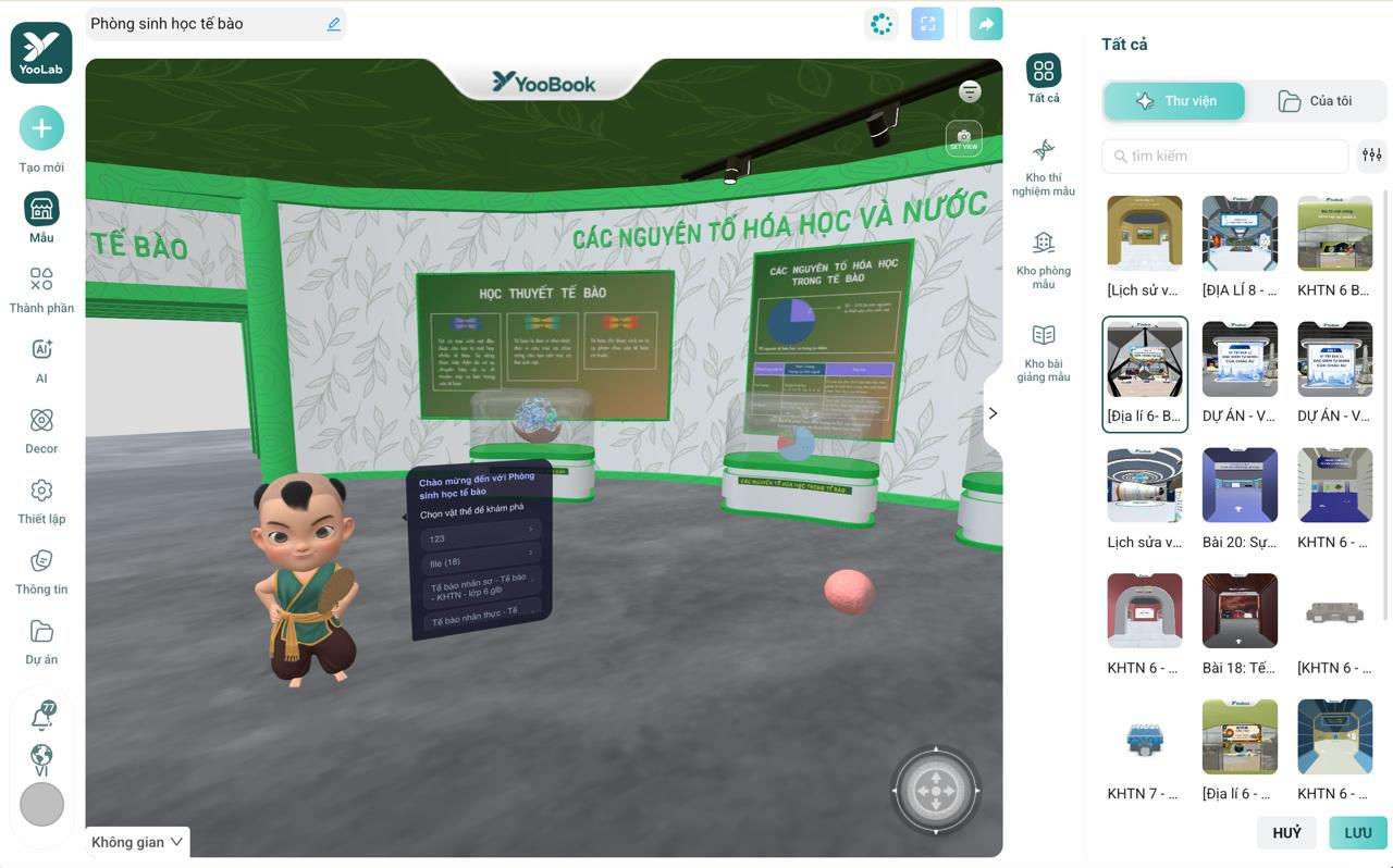 Sáng tạo bài giảng 3D-XR trên YooLab