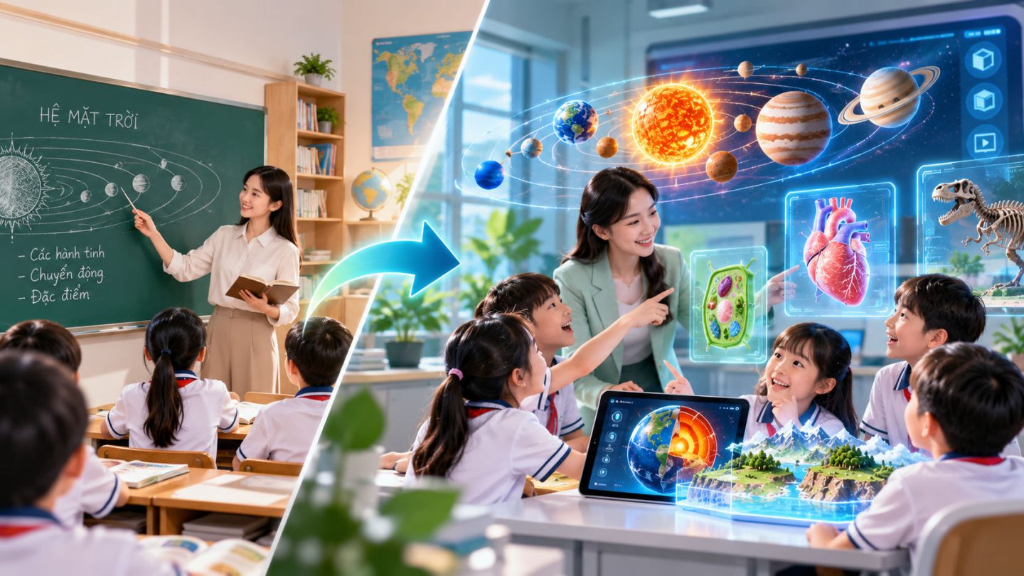 Đổi mới giáo dục với học liệu 3D/XR