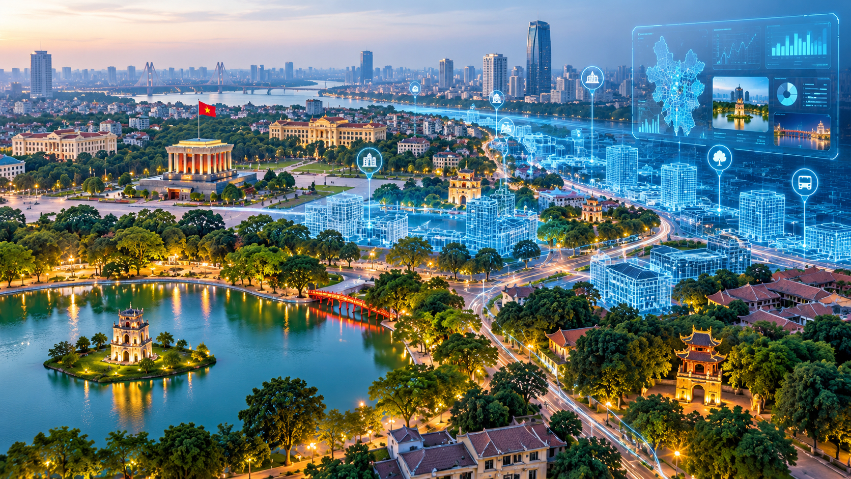 Hà Nội 3D trong dự án Hanoi Digital Twin