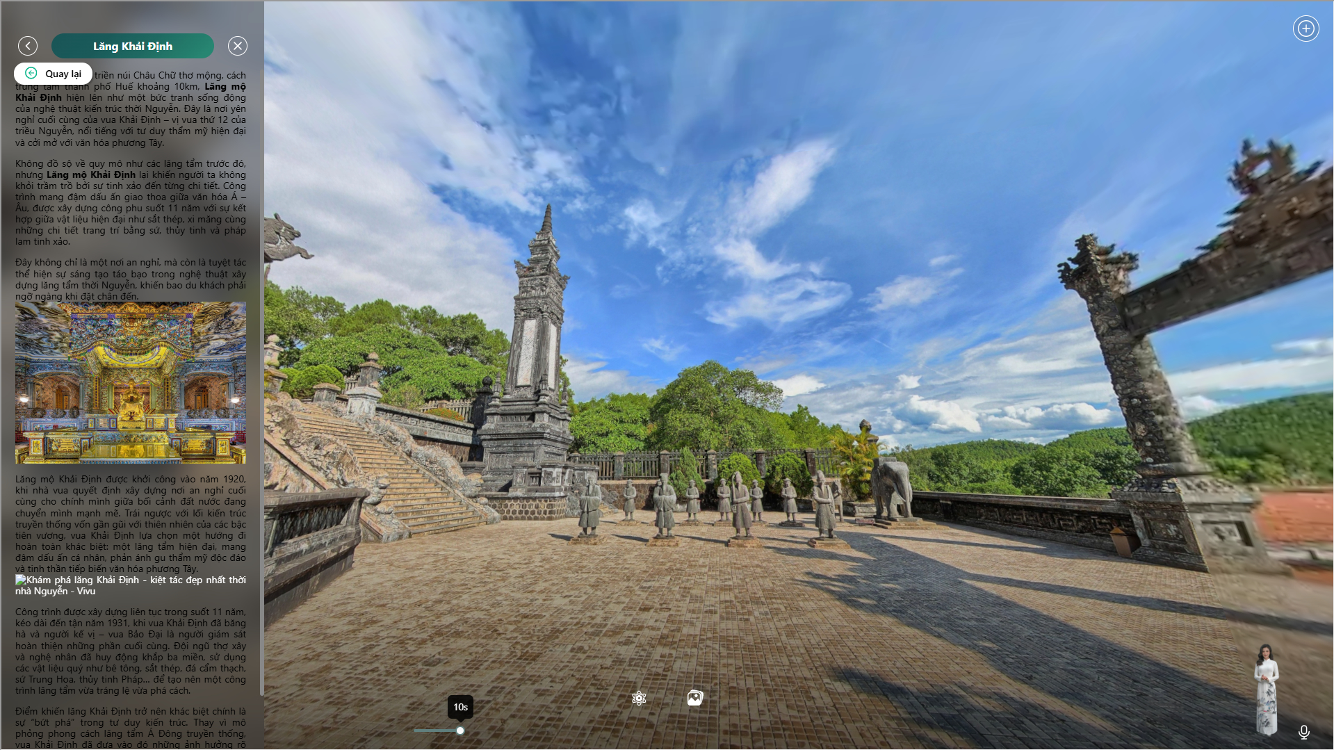 Lăng Khải Định trên không gian VR360 YooLife
