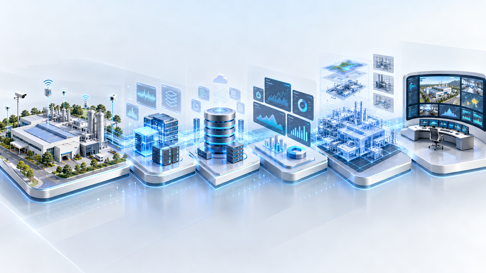 Quy trình từ thu thập dữ liệu đến mô hình hóa, mô phỏng và vận hành Digital Twin