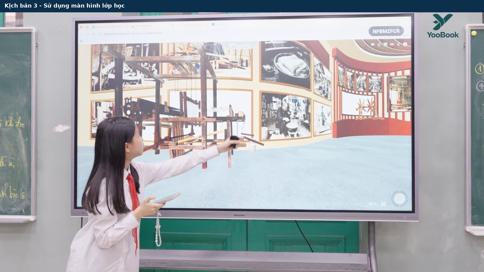Frame video hướng dẫn tổ chức tiết học 3D XR với thiết bị sẵn có