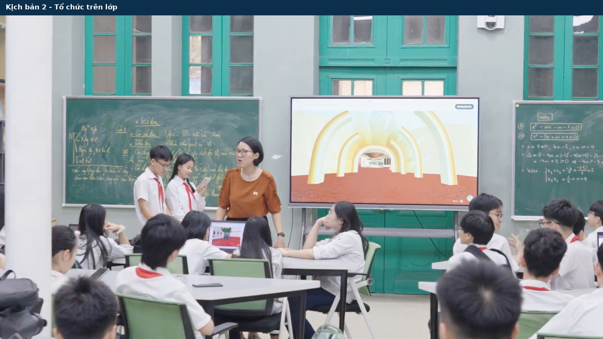 Frame video minh họa tổ chức tiết học với YooBook