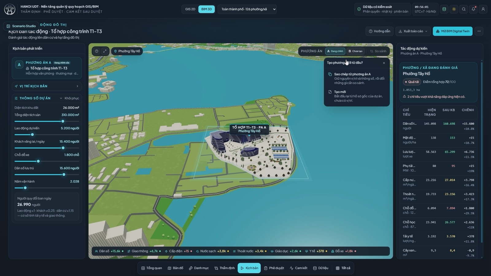 Bản đồ đô thị Hà Nội trong dự án Hanoi Digital Twin